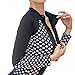LAPAYA Women's One Piece Swimsuit Long Sleeve Polka Dot Front Zipper Surf Wetsuit