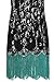 BABEYOND 20's Vintage Peacock Sequin Fringed Party Flapper Dress
