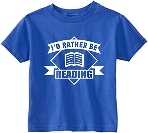 Signature Depot Funny Baby T-Shirt Size 4T (ID Rather Be Reading (With Banner) Toddler Tee Shirt