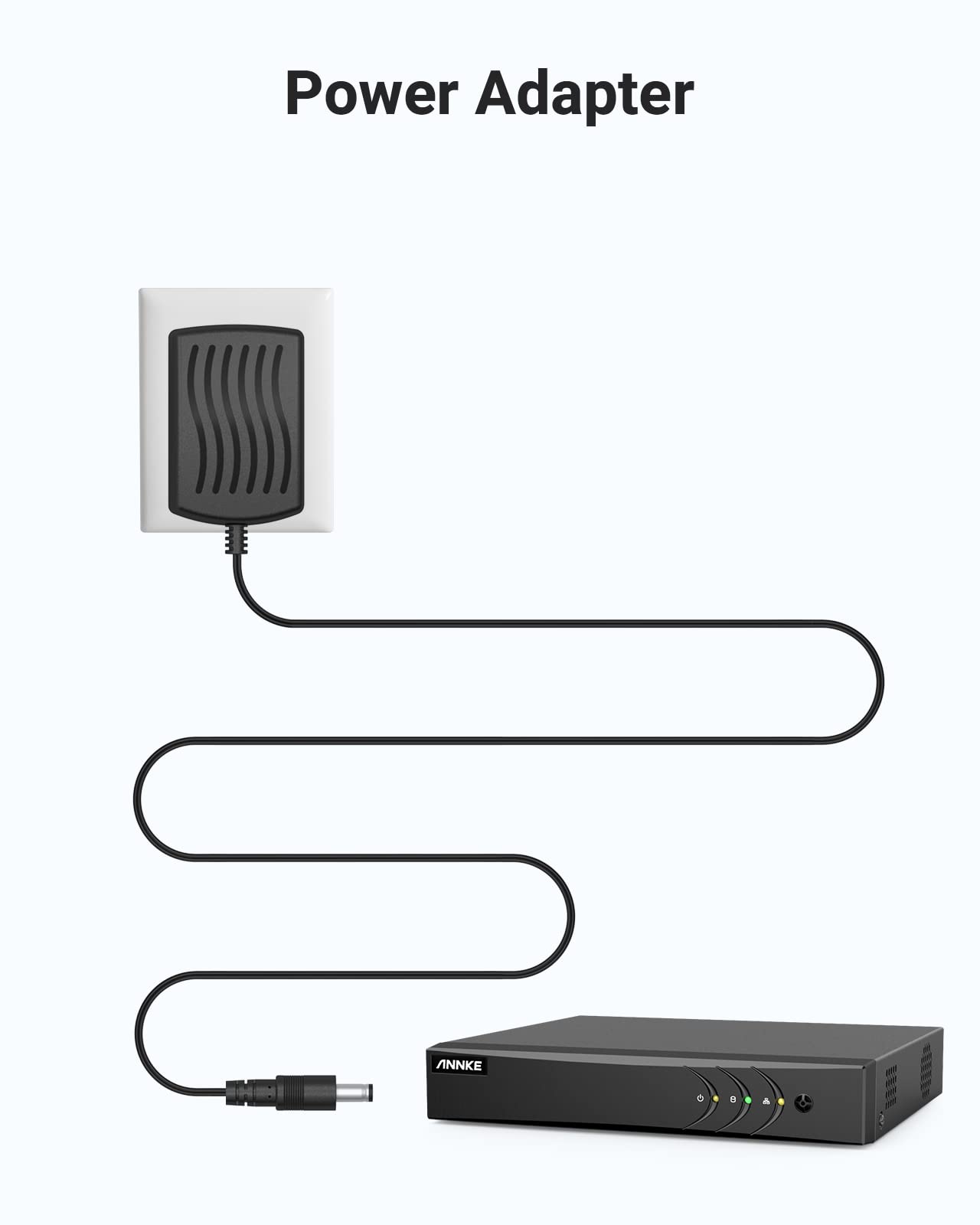 ANNKE 12V2A CCTV Camera Power Supply with DC Connector for DVR Security Camera System