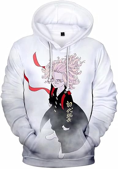 Amazon Com Tokyo Revengers Hoodie Manga Ken Ryuguji Sweatshirts Men Women Cosplay Hooded Clothing