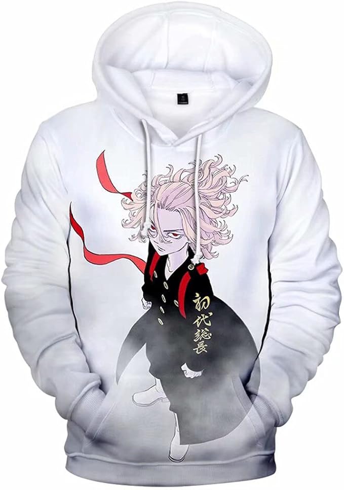Amazon Com Tokyo Revengers Hoodie Manga Ken Ryuguji Sweatshirts Men Women Cosplay Hooded Clothing