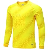 KKmeter Kids Goalkeeper Soccer Jersey Child Football Uniform Long Sleeve Training Padded Goalie T-Shirt