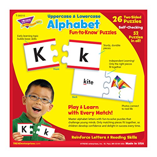 Fun-to-Know Puzzles: Uppercase & Lowercase Alphabet
