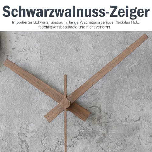 Stellarize Wall Clock Without Ticking Noises Modern Wooden 3D Kitchen Clock for Living Room Children's Room Office (30 cm)