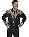 Scully Men's Floral Embroidered Western Shirt Gold X-Large