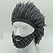 LerBen Men Women Knit Bearded Hats Handmade Wig Winter Warm Ski Mask Beanie (Gray)
