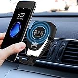 Nesolo 10W QI Wireless Car Charger, Car Mount with Air Vent Phone Holder, Fast Charge for Samsung Galaxy S9, S9 Plus, S8, S8 Plus,Note 8, Note 5, Standard Charge for iPhone X,XR,XS,MAX,8, 8 Plus