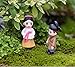 LU2000 Asian People Minifigures Small Size Micro Figurines Statue Korean Style [Autumn Series] for Micro Landscape Desk Home Decoration Little Statue Mini Sculptures Pack of 4