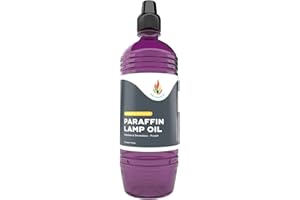 The Dreidel Company Liquid Paraffin Lamp Oil - Half-Liter (500mL) - Smokeless, Odorless, Ultra Clean Burning Fuel for Indoor and Outdoor Use (Purple)