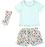 Messy Code Baby Girls Outfits Clothing Sets Boutique Toddlers Training Shorts with Headbands