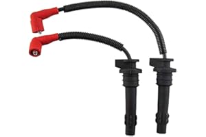 Ignition Coil Spark Plug Caps and Wires (Pair) – Fits Polaris RZR 900/1000, Turbo, RS1, and ACE 900 – Replacement for OEM 401