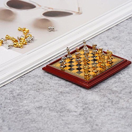 C-Pioneer 1-12 Scale Dollhouse Miniature Chess Dollhouse Accessory Livingroom Decoration