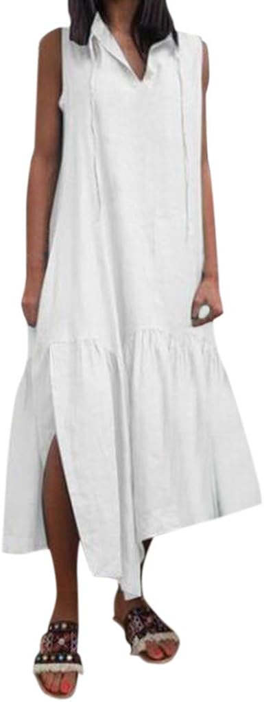 linen tank maxi dress