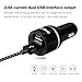 ONSON Car Charger,24W 4.8A Rapid Dual Port USB Car Charger Adapter +3FT Apple Lightning Cable Charging Cord for iPhone 7/7 Plus,6/6S/6 Plus/6S Plus,5S/5,iPad,iPod Nano 7(Black)