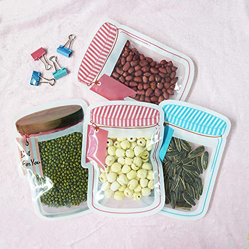 Xhwykzz Mason Jar Storage Zipper Bags Reusable Food Spice Jars Bags