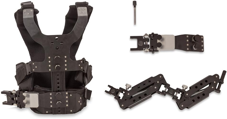 Flowcam Vest and Dual Articulating Arm for Handheld Video Camera Stabilizers with 16mm and 22.5 mm Spool Adapters for DSLR DV Cameras (load upto 9 Kg)(CG-DAV)
