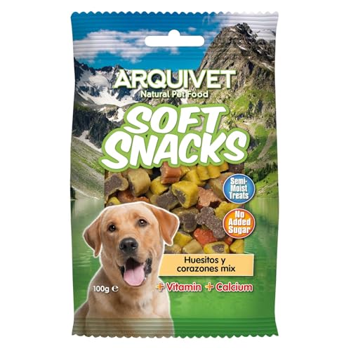 Soft Snacks para Perro Huesitos y Corazones Mix Pack 14 x 100 g - Snacks Naturales para Perros de Todas Las Razas - Premios, recompensas, chuches para Perros