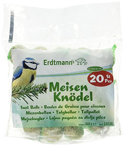 ErdtmannsSuet Balls Singly Packed In Green Nets And In A Polybag Pet Treat, 14 By 12.5 By 2-Inch, 20-Pack