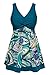wantdo Women's Modest Swimsuit One Piece Swimwear Beachwear Green US 6-8