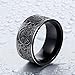 PAMTIER Stainless Steel Vintage Black Ring for Men Chinese Ancient 4 Guardian Beasts Signet Band Size 13