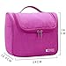 KIPOZI Hanging Toiletry Bag for Men & Women, Waterproof Toiletry Organizer For Travels, Travel Shower Bag with Mesh Pockets & Sturdy Hook (Fushcia)