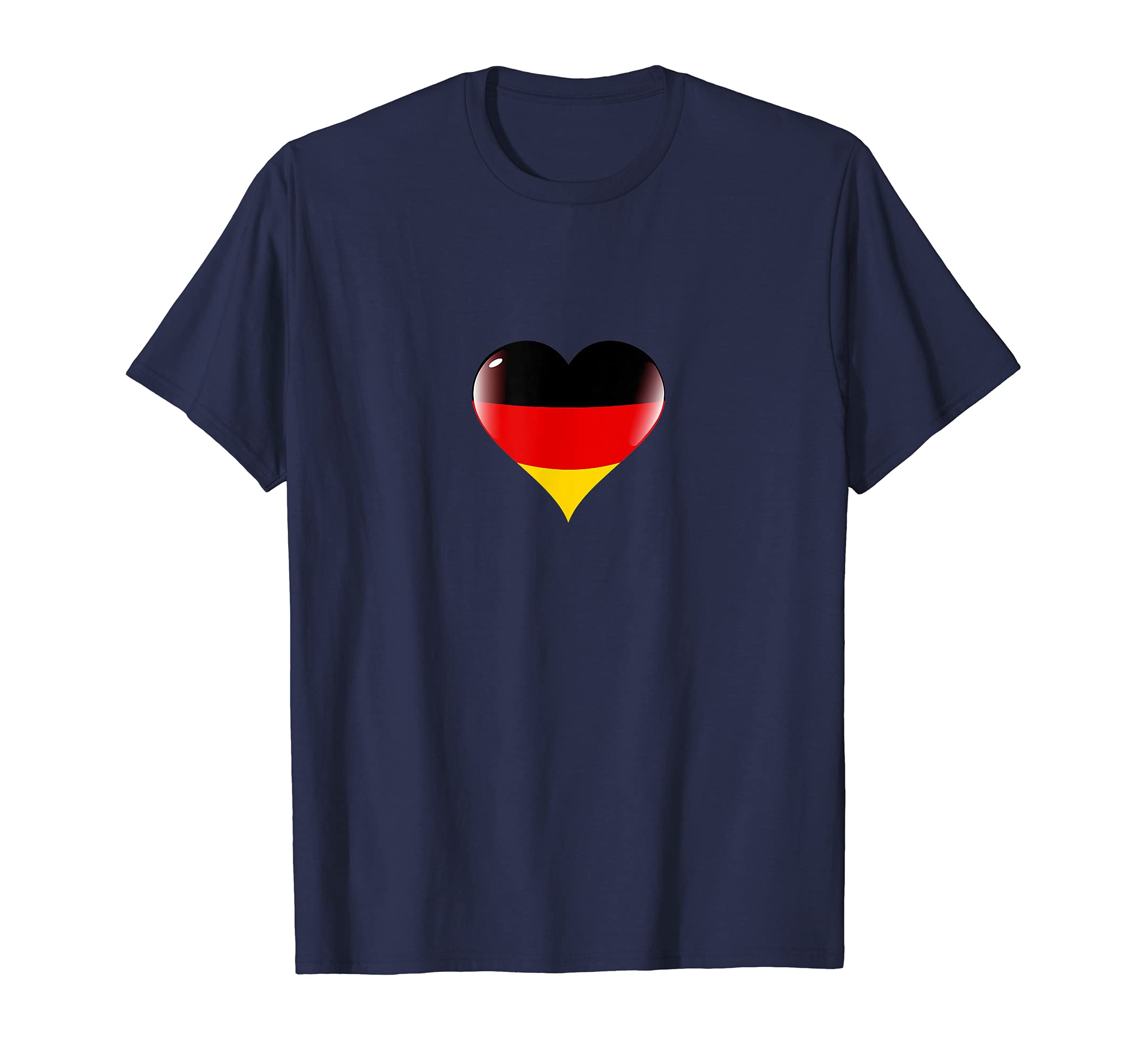 Germany Heart 2021 Flag Love Soccer Football Fans Support T-Shirt