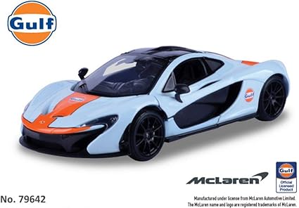 Amazon Com Motormax Mclaren P1 Gulf Oil 79642 1 24 Scale Diecast Model Toy Car Toys Games