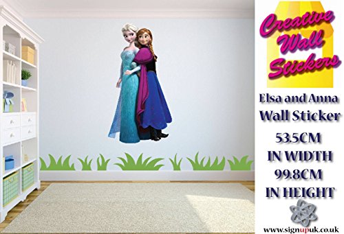 Disney Frozen Anna Elsa Wall Art Sticker Childrens Bedroom