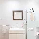 AMMIY Toilet Roll Holder Towel Ring Matte Black Stainless Steel 2 Pack view 7