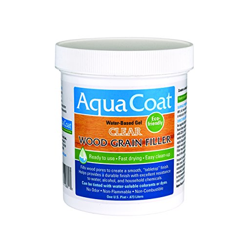 Aqua Coat, Best Wood Grain Filler. Clear Gel, Water Based, Low odor