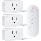 STRIPOO Remote Control Outlet Plug Wireless Remote Light Switch Kit for Household Appliances 15A/1800W, 100ft Range, FCC Listed,3 Sockets + 1 Remote