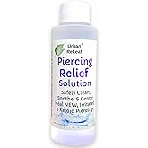 Urban ReLeaf PIERCING RELIEF Solution ! Safely Clean, Soothe & Gently Calm New, Irritated and Bumpy Piercings. 100% Natural Sea Salt, Tea Tree, Rosemary