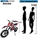 SYX MOTO Kids Mini Dirt Bike Gas Power 2-Stroke 50cc Motorcycle Holeshot Off Road Motorcycle Holeshot Pit Bike, Fully Automatic Transmission, Red