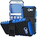Viodolge for Samsung Galaxy J3 Emerge Case, J3 Prime / J3 Mission / J3 Eclipse / J3 2017 / J3 Luna Pro/Sol 2 Case, Tough Rugged Dual Layer Protective Phone Cover with Kickstand (Blue)