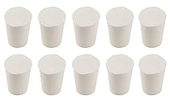 Zorfeter 10 Pcs 2# White Solid Rubber Stoppers