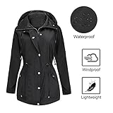 BBX Lephsnt Rain Jacket Women Waterproof with Hood Lightweight Raincoat Outdoor Windbreaker