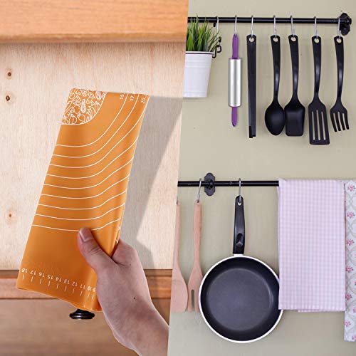 Rolling Pin, Stainless Steel Dough Roller, Pastry Mat, Dough Cutter Set for Baking, Cooking Cookie, Pie, Pasta, Pizza (3 Pieces)