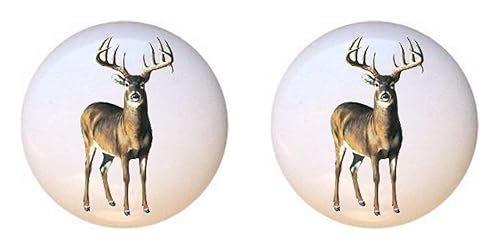 Amazon Com Set Of 2 Knobs Deer Buck Deer Elk Antelope Moose