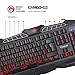 MARVO KM400 Gaming Keyboard LED Mouse and Large Mouse pad Combo 3 Color Backlit Keyboards 7 Color 2400DPI Mice 27.6