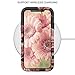 TIANLI Apple iPhone X Case,iPhone 10 Case Cute Flowers for Girls/Women Smooth Surface Three Layer Shockproof Protective Cover,Floral Black