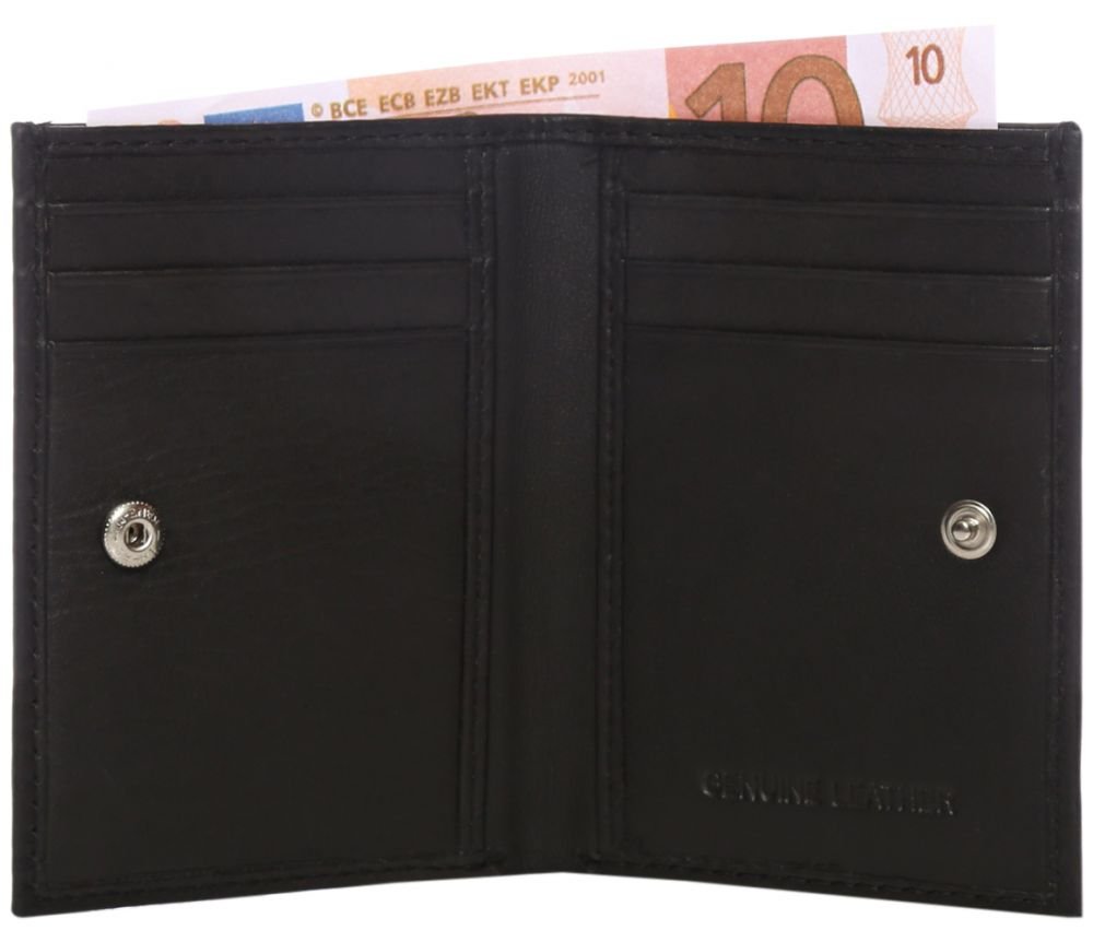 LAVERI Bifold Wallet Multiple Credit Card Holder Case Slim Pocket Case in Genuine Leather #1977