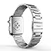Oittm Apple Watch Band, 38mm Stainless Steel Metal Replacement Strap Classic Polishing iWatch Wrist Band Link Bracelet with Double Button Folding Clasp for Apple Watch (Silver 38mm)