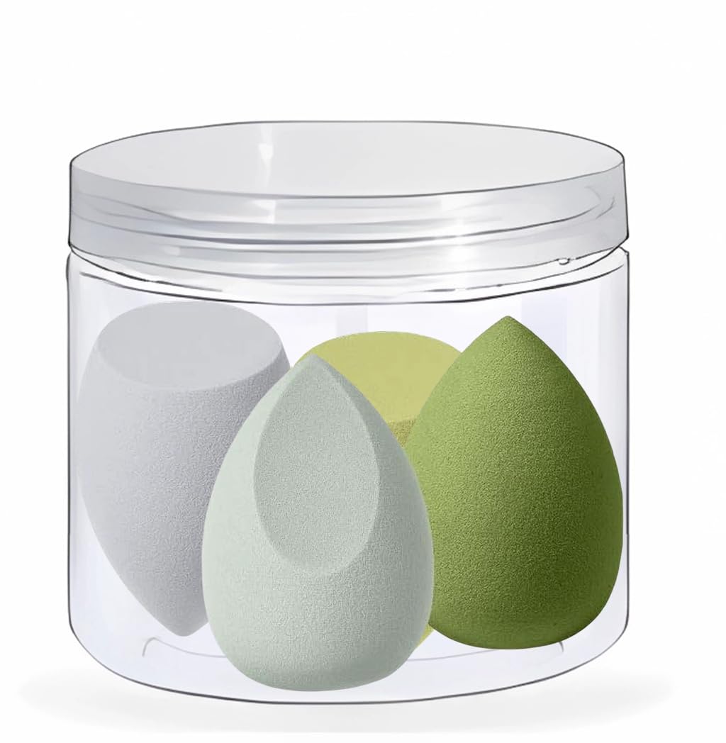 Stianiiile Makeup Sponge Set of 4, Latex Free, Blender Beauty for Liquid, Cream, and Powder, Soft and Flexible, Beauty Sponges,Super Soft Beauty Cosmetic