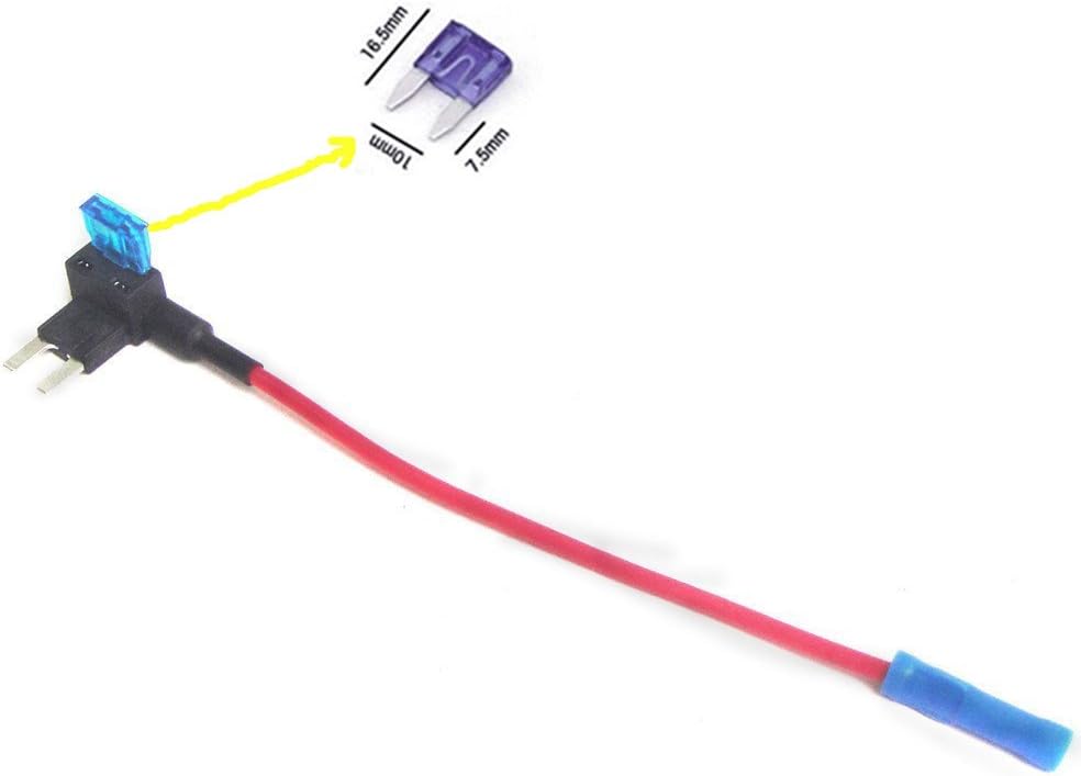 Qiorange ATM APM Add A Circuit Fuse Tap Piggy Back Fuse Style Blade Holder 12V 24V (Type A 1 Pcs)
