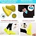 LESOVI Shoe Covers Silicone Waterproof - Men/Women Covers for Shoes - Waterproof Shoe Covers - Home/Carpet/reusable/Outdoor/Walking/Boot -Reusable Non Slip Grip -Durable