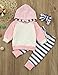 Newborn Baby Girls Clothes Long Sleeve Summer Breathable Hoodie Tops Sweatsuit Pants with Headband Outfits Set(18-24 Months)