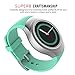 MoKo Gear S2 Watch Band, Soft Silicone Replacement Sport Band for Samsung Gear S2 (SM-R720 / SM-R730 ONLY) Smart Watch, NOT FIT S2 Classic (SM-R732 & SM-R735), NOT FIT Gear Fit2 Watch, Mint Green