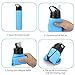 ARCHEER Collapsible Water Bottle Foldable Silicone Bottle FDA-approved Sports Canteen Roll Up Cup for Outdoors, Hiking, Camping, Biking and Traveling - 20 oz(Blue)