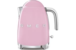 Smeg 50's Retro Style Kettle, 1.7L, 7 Cups, Automatic Shut Off, Pink, KLF03PKUS